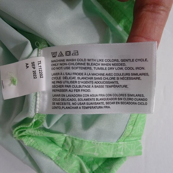 Greg Norman Green Palm Tree Print Golf Polo Shirt Men Size S Play Dry Stretch - Picture 8 of 12